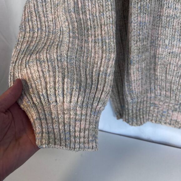 La Lune Cable Knit Sweater Crewneck Cotton Blend VTG USA Made Size Large - Picture 5 of 8